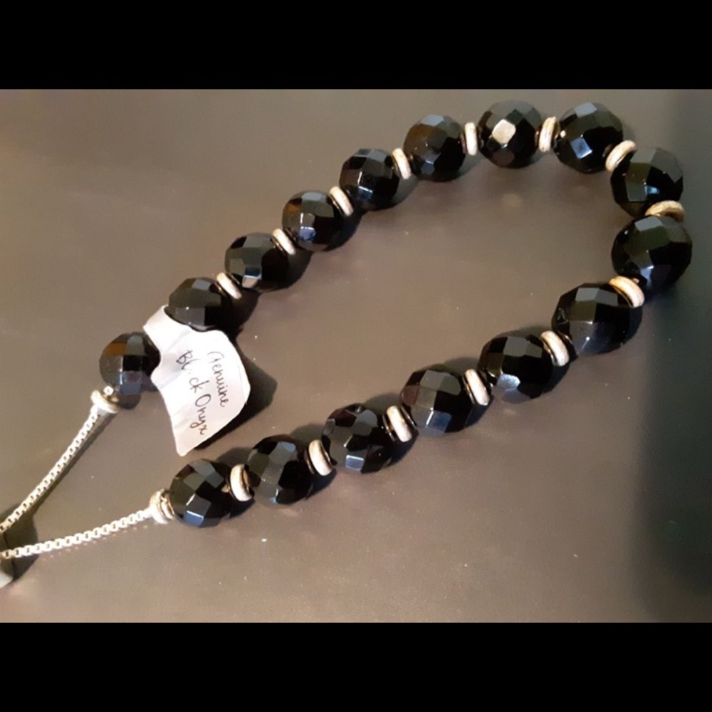 Things Remembered Black Onyx Bracelet -Genuins Stones